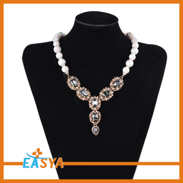 Beaded Crystal Chain Exquisite Pendant Necklace