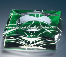 special crystal ashtray,crystal smoking accessory with engraved logo color for bar decorations (R-1019