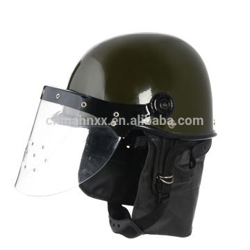 army green police anti riot pc visor helmet