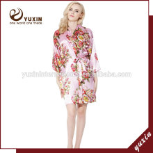 silk kimono robes for women Floral/Plain Bridesmaid Robe FR0060