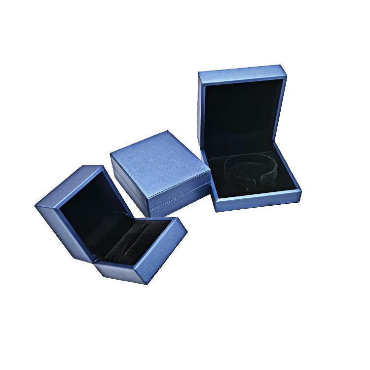 Cajas de anillo colgante de lujo de joyería de cuero personalizada