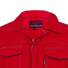 Autumn Man's Red Long Outer Co