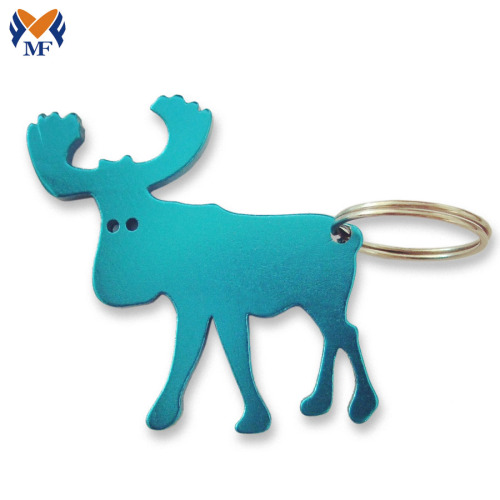 Metal custom animal shape bottle opener keyring