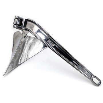Custom Size Marine 316 Stainless Steel Mirror Polished Plow Anchor for Yacht
