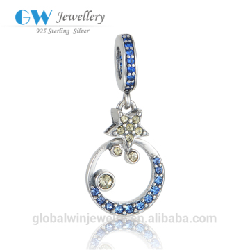 Alibaba New Arrival Charms Crystal Rhinestones Charms Fit European Bracelet