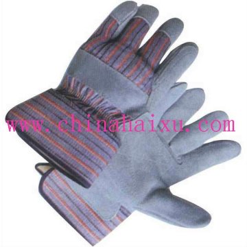 full palm cow split leather work glove