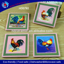 customized ceramic coasters with cork back,beautiful printing beers coasters