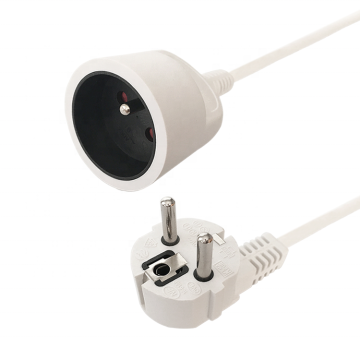 CE NF Approved H05VV-F 3G 1.5mm2 French Extended Power Extension Cord