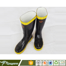 Mining Industrial Fire Firefighter Safty Leather Rubber Boots Shoes
