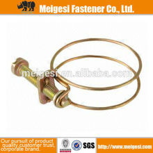 Double-wire Hose Clamp, Easy to be Fixed, zinc plated,China manufacturer high quality good price cheaper galvanized hot-selling