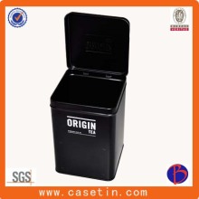custom printed tin box/metal storage tin/metal coffee tin