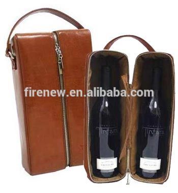 Wine Carrier, Wine Gift Box, Leather Wine Bag FN0125