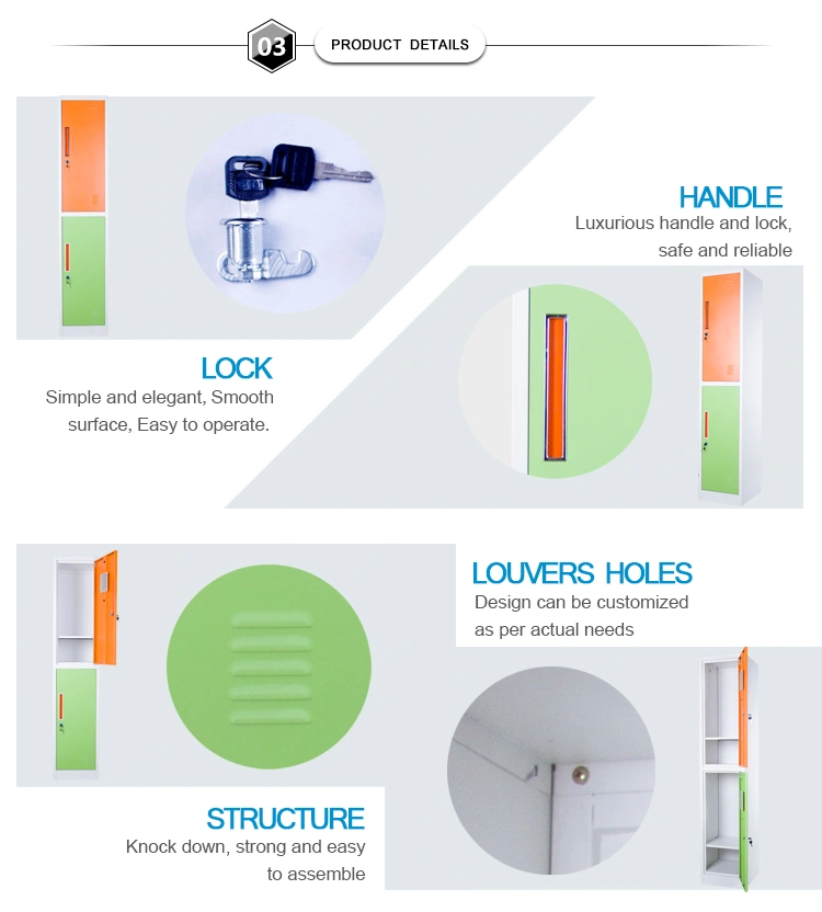 Mingxiu Steel Locker Single Wardrobe / Double Door Steel Almirah Locker