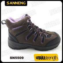 Sapato de segurança de couro esporte estilo camurça com sola de PU/PU (SN5509)