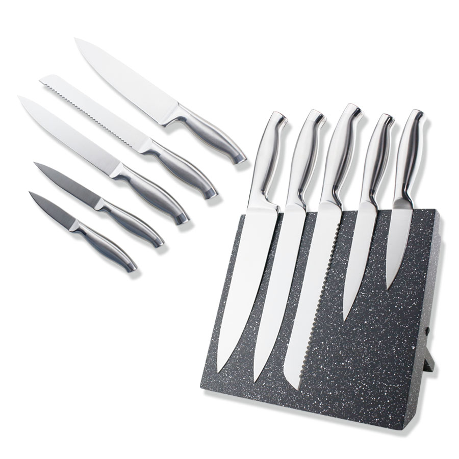 5PCS Kök Kniv Set Med Stativ