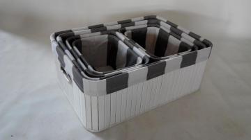 S/6  Natural material Bamboo storage basket