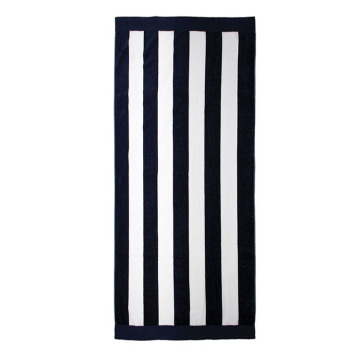 Rectangle Bath Beach Travel Towels Black White Striped