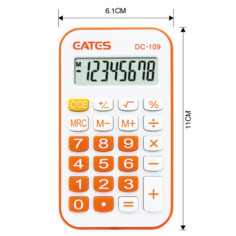 Best Handheld Calculator 8 Digits Button Cell Battery Power Mini Size Rubber Keys Calculator Promotion Gifts