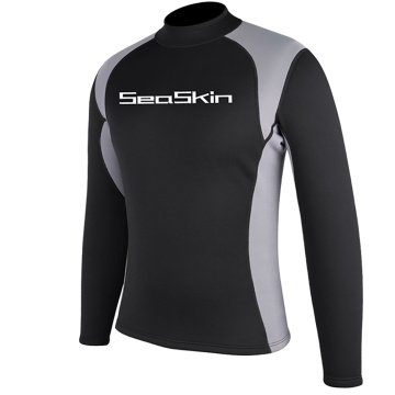 Seaskin uzun kollu moda dalış wetsuit üst