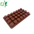 Molde para hornear de silicona de chocolate Emoji moldes redondos pequeños