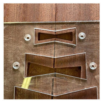 Custom CNC Cut Precision Bass Pickup Clear Acrylic Plate - Routing Template Set