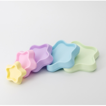 Éléments de construction de jouets d&#39;empilage pour bébé en silicone Star