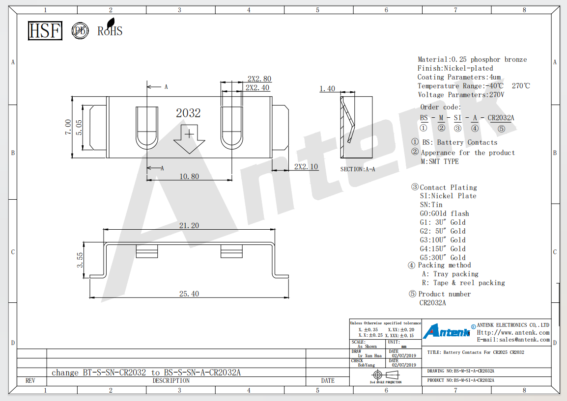 BS-M-SI-A-CR2032A BS-M-SI-A-CR2032A