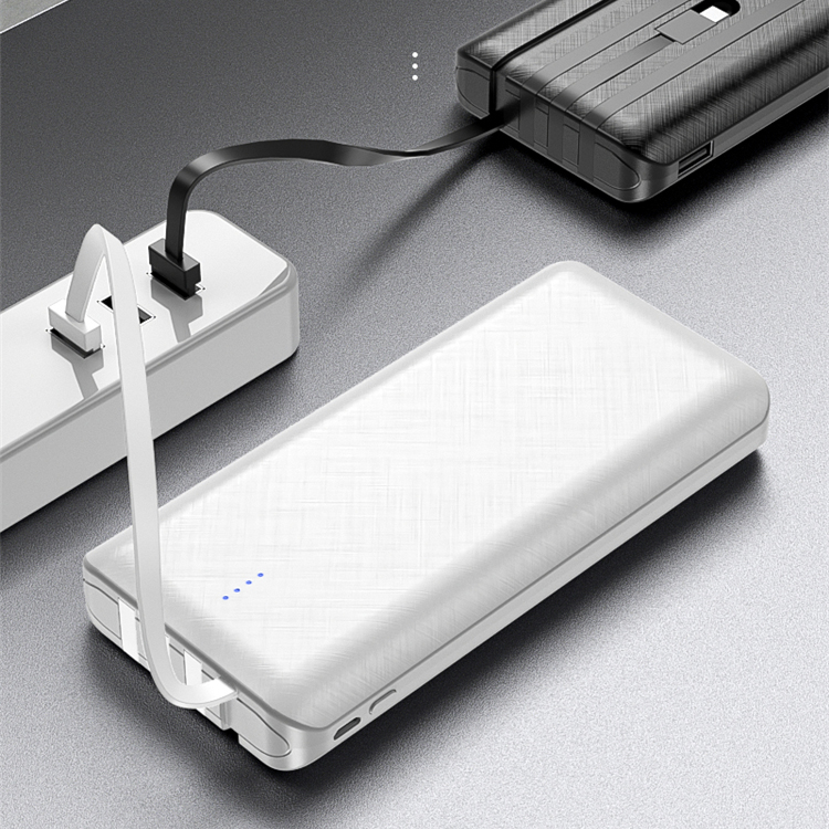 10000 mahHiah Capacity Power Bank with Four Charge Cables 10000 mahHiah Capacity Power Bank with Four Charge Cables