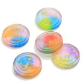 Neue kreative 100Pcs Farbe rundes Münzharz Flatback Cabochon Kawaii 21MM Münze runde Verzierungen für Scrapbooking DIY