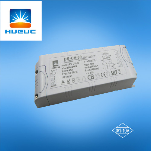 80w 0-10v dimmable led driver