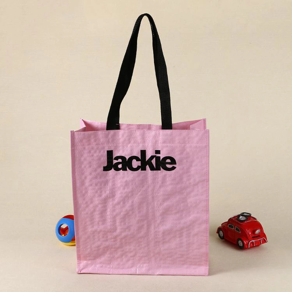 Gots Oeko-Tex 100 Promotional PP Coated Custom Printed Recycled Eco TNT Grocery Handle PP Woven Bag