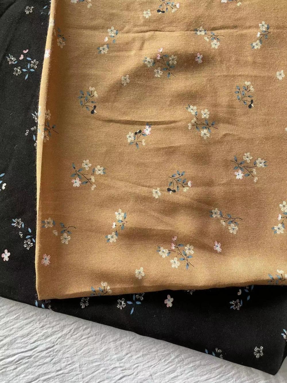 سلع جاهزة 100 ٪ Rayon Poplin Print Fabric Stock