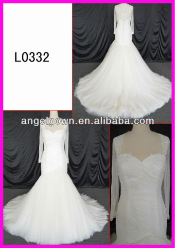 L0332 Wholesale lace new arrival wedding dress long sleeve dress