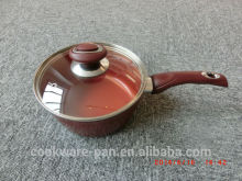 Popular colored ceramic coating sauce pan / forged sauce pan