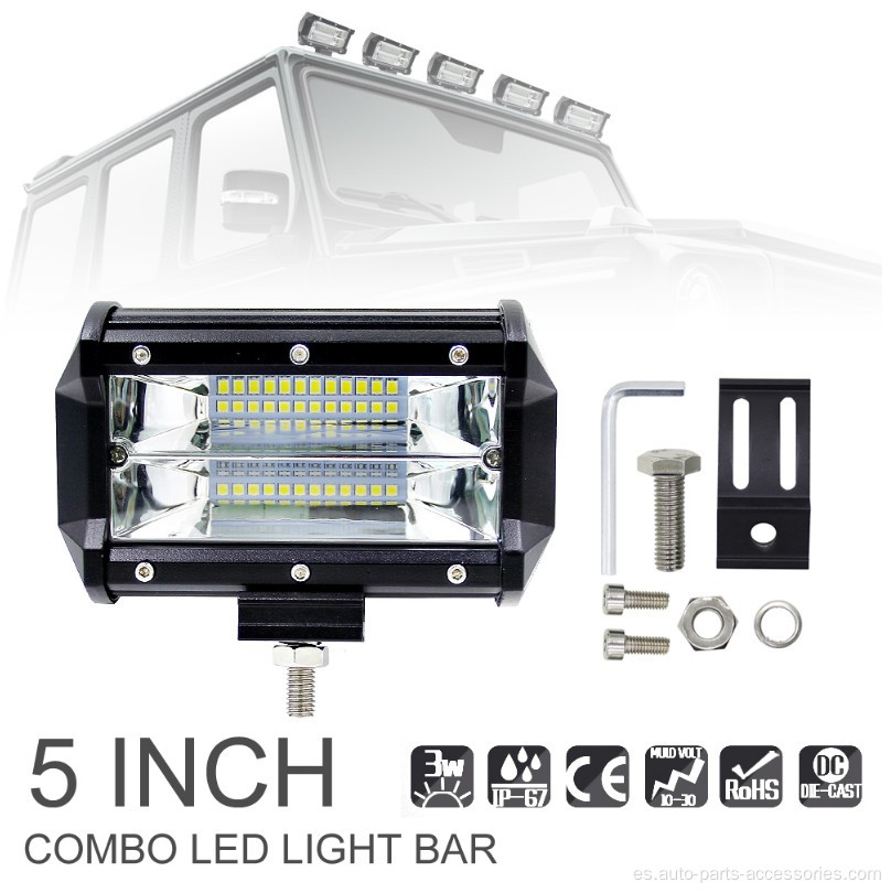 Luz LED de automóvil modificada Barras de luz de dos filas