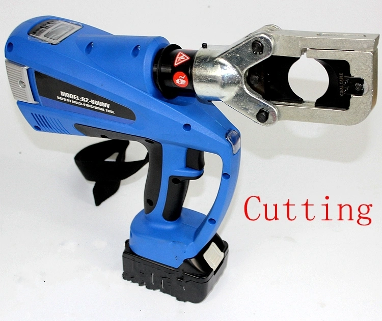 Igeelee Battery Powered Crimping Tool Bz-60unv Cutting, Crimping, and Punching, Multi-Function Battery Powered Tool