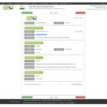 Mostra de datos de impresión de cinta de tempo