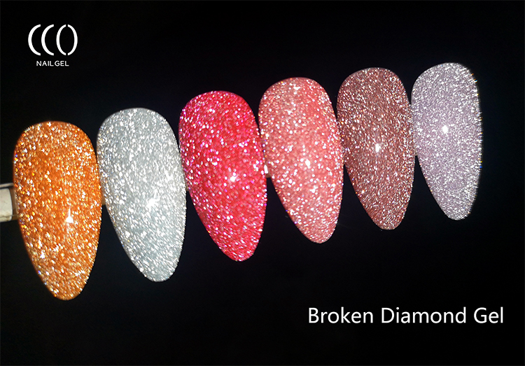 CCO Hot Sale Wholesale broken diamond UV nail gel polish bulk