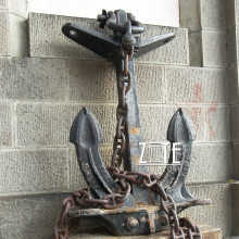 Large outdoor decoration metal statue bronze sailing boat anchor sculpture