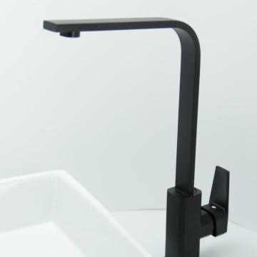 Matte Black Single Hole Deck Mounted Basin Faucet