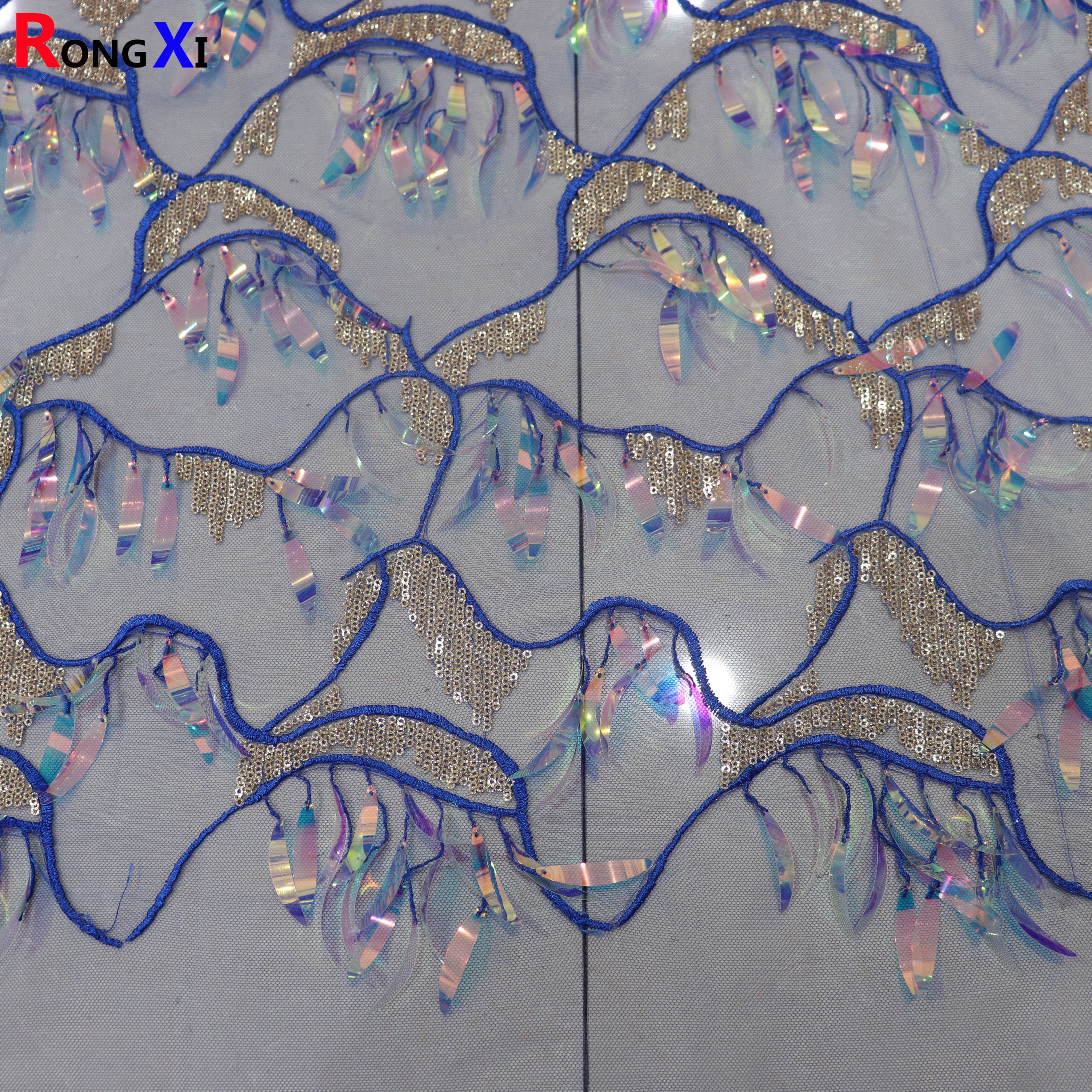 RXF1137 New Design Sequin Fabric bolt With Great Price