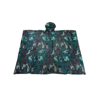 poncho da pioggia in PVC colore camouflage