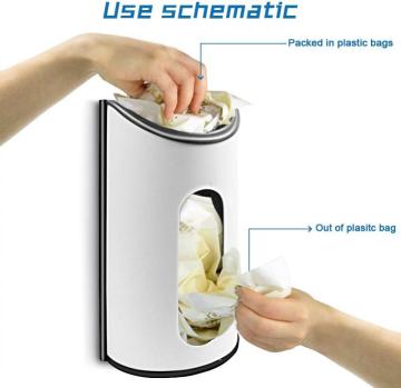 Wall Mount Plastic Dispenser Stainless Steel Bag Saver