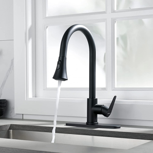 Black Touchless Pull Down Single Hole Bathroom Faucet