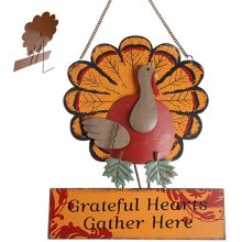 Thanksgiving Hanging Turkey Wall Decor Welcome Sign