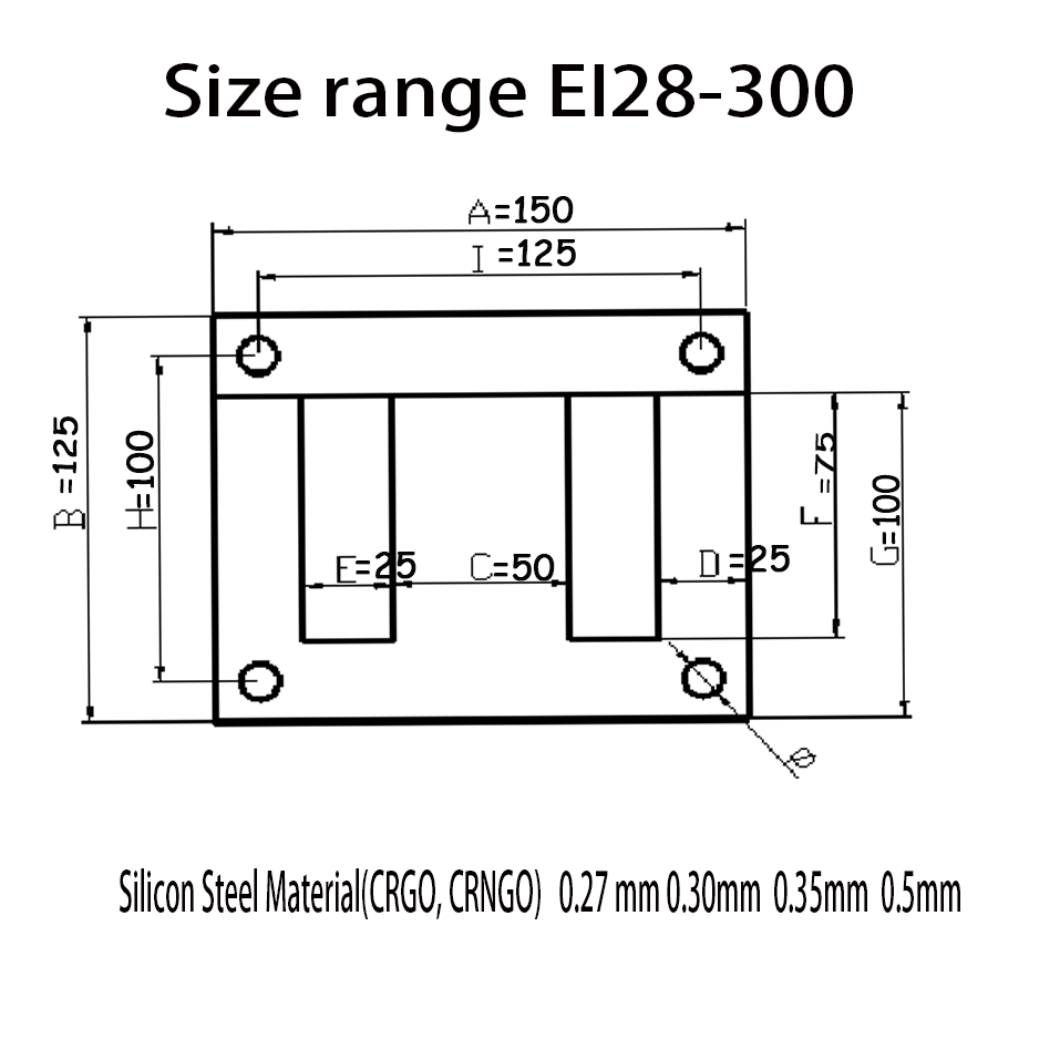Chuangjia  silicon lamination/crgo silicon steel cores EI150