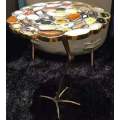 colorful agate side table top