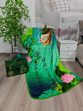 Reversible Printed Flannel Sherpa Material