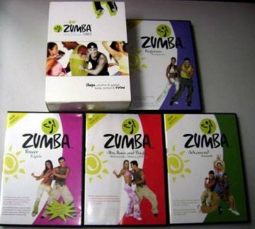 Free shipping! ZUMBA with 4 DVD, 5 work days shipping