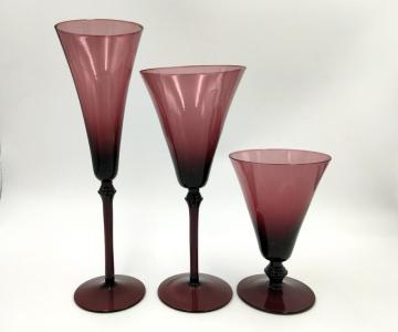 solid color hand made martini glass cup